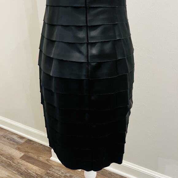 Jones New York Black Tiered Dress Pendent Petite Size 4 (A0126) - Picture 6 of 9